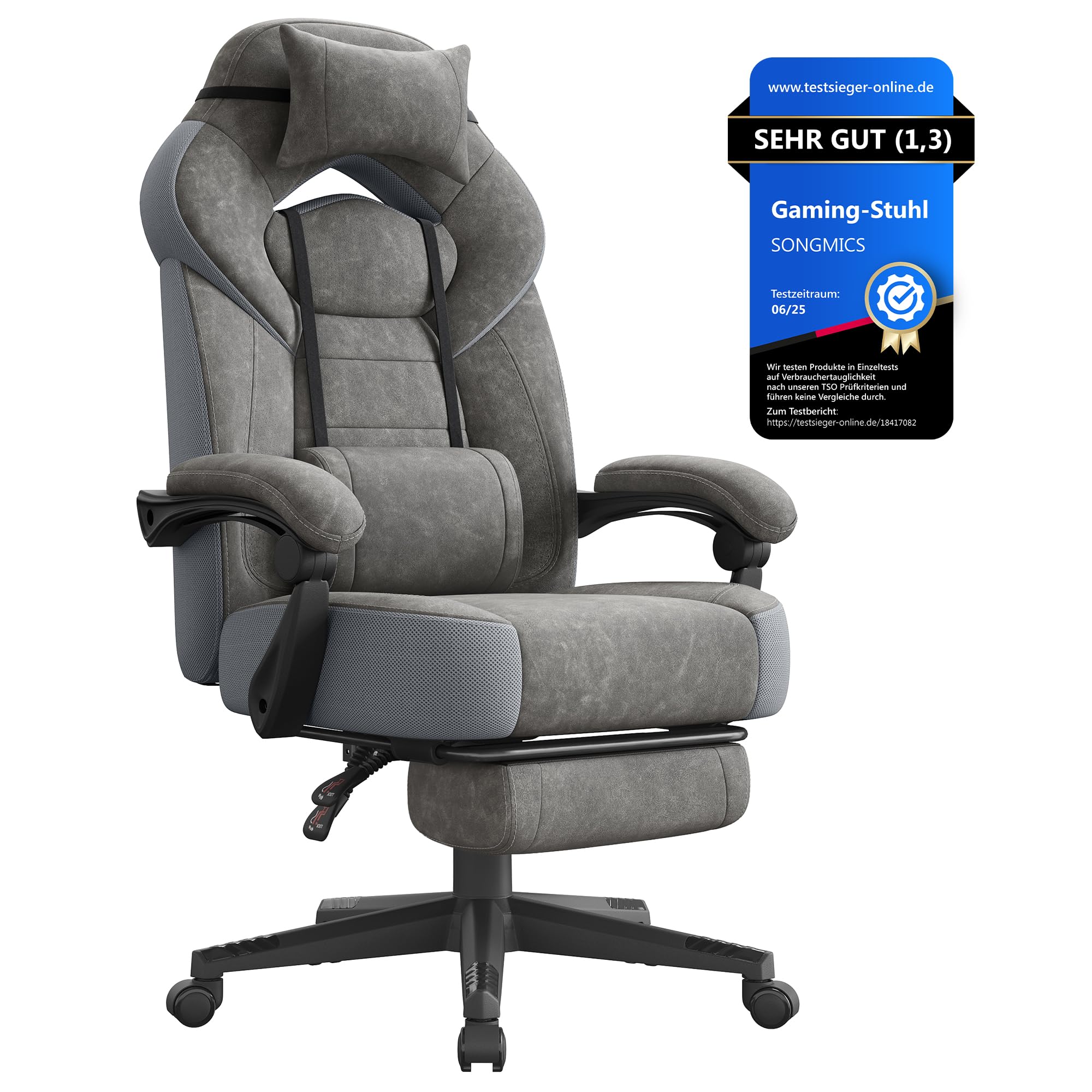 songmics-gaming-stuhl-obg077g01-ergonomisch-mit-fu-st-tze-und-lendenkissen-150-k image 1