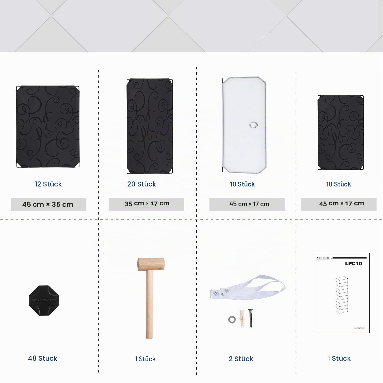 songmics-schuhschrank-lpc10h-10-ebenen-steckregal-48-x-36-x-105-cm-schwarz image 4