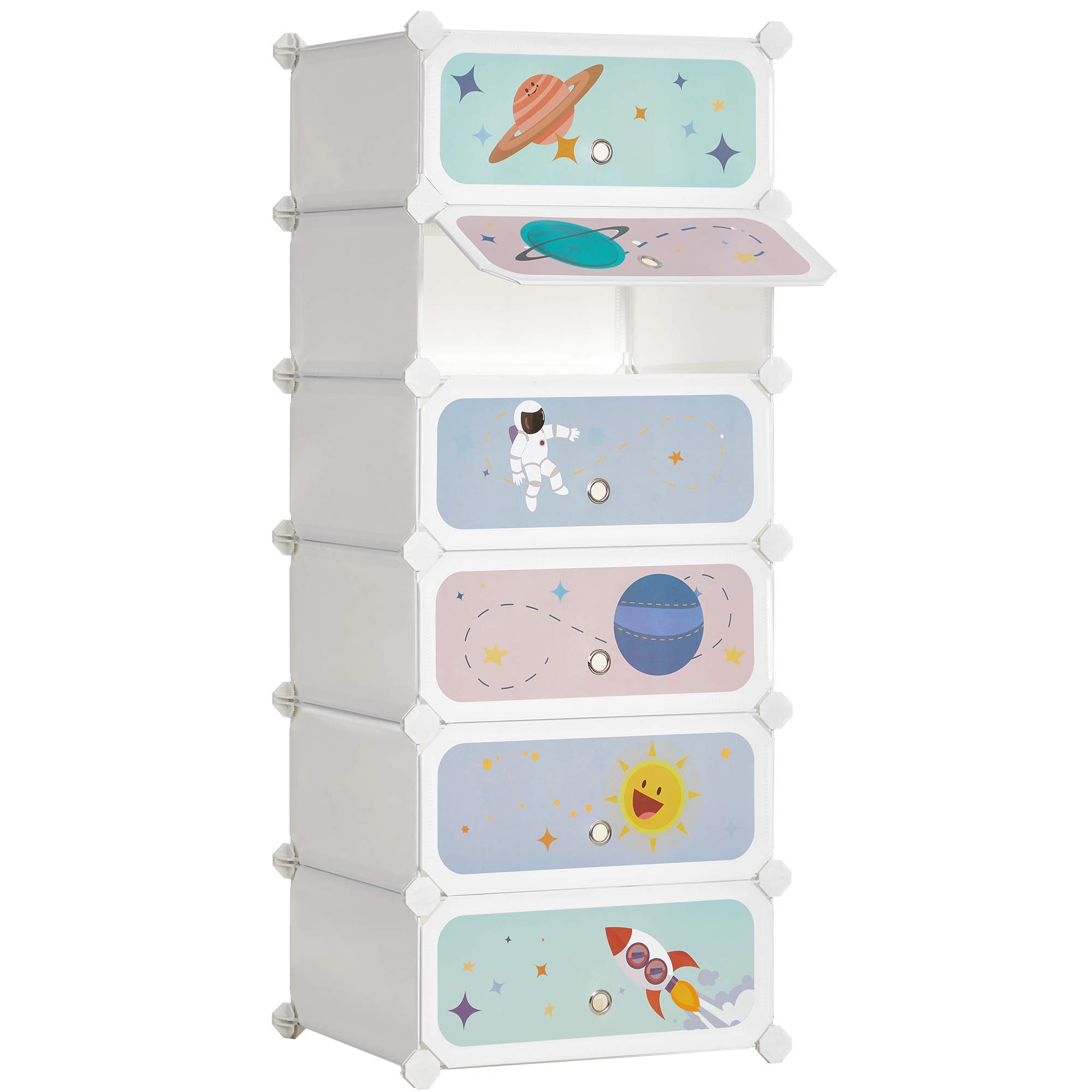 songmics-kinderschuhregal-lpc904w01-schuhschrank-6-f-cher-wei image 1