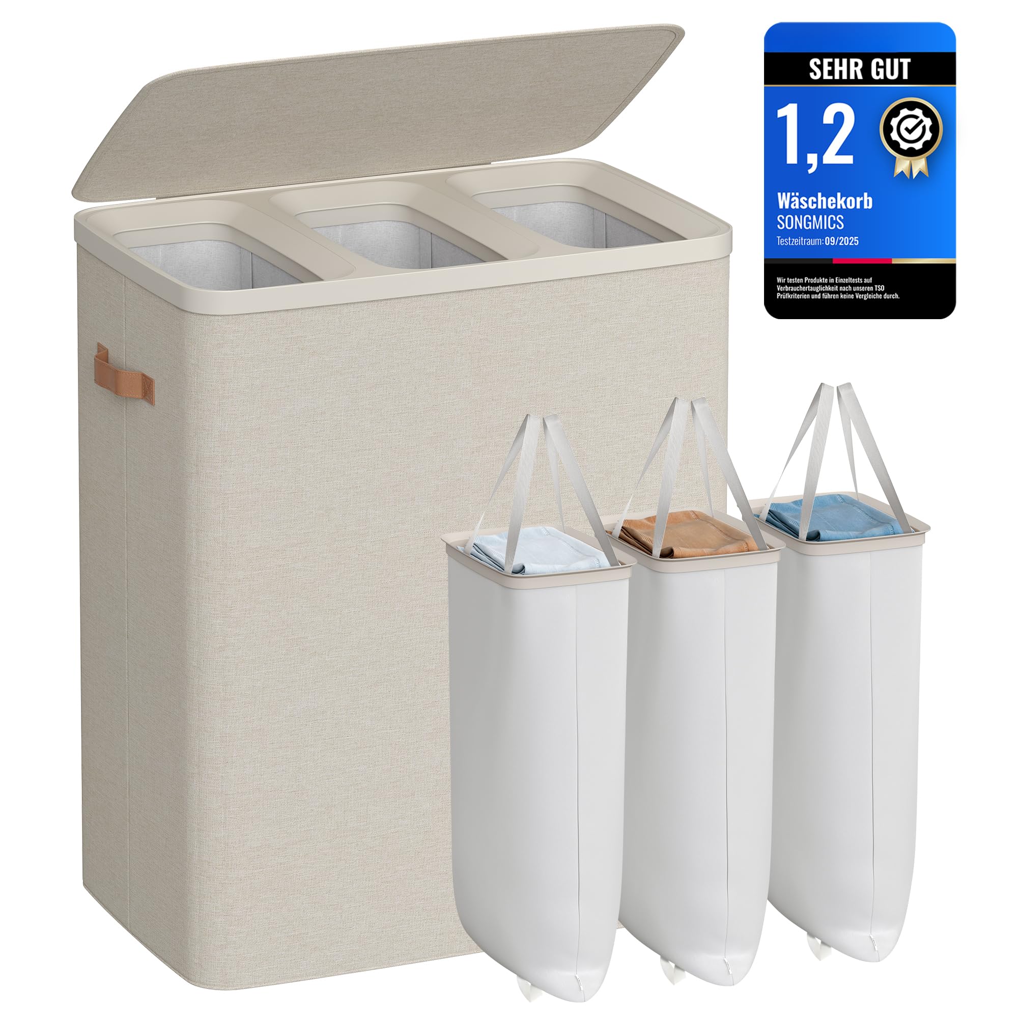 songmics-w-schekorb-190-l-3-f-cher-w-schesortierer-64x40x75-cm-cappuccinobeige image 1