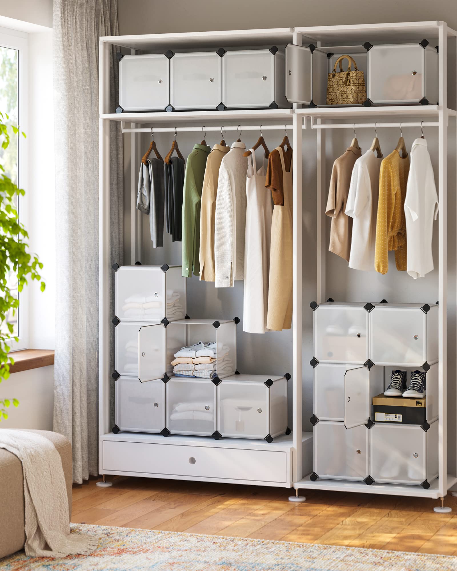 songmics-lpc44bs-steckregal-16-w-rfel-kleiderschrank-aus-kunststoff-mit-t-ren-we image 4