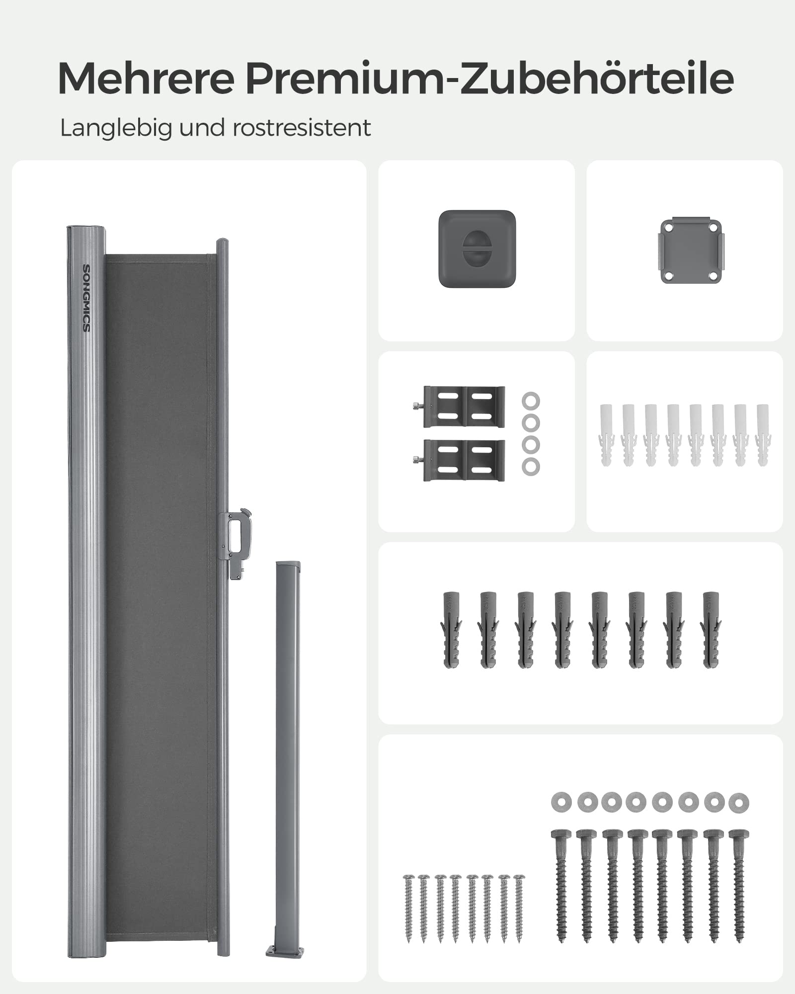 songmics-alu-seitenmarkise-200x400-cm-anthrazit-gsa204g01 image 8