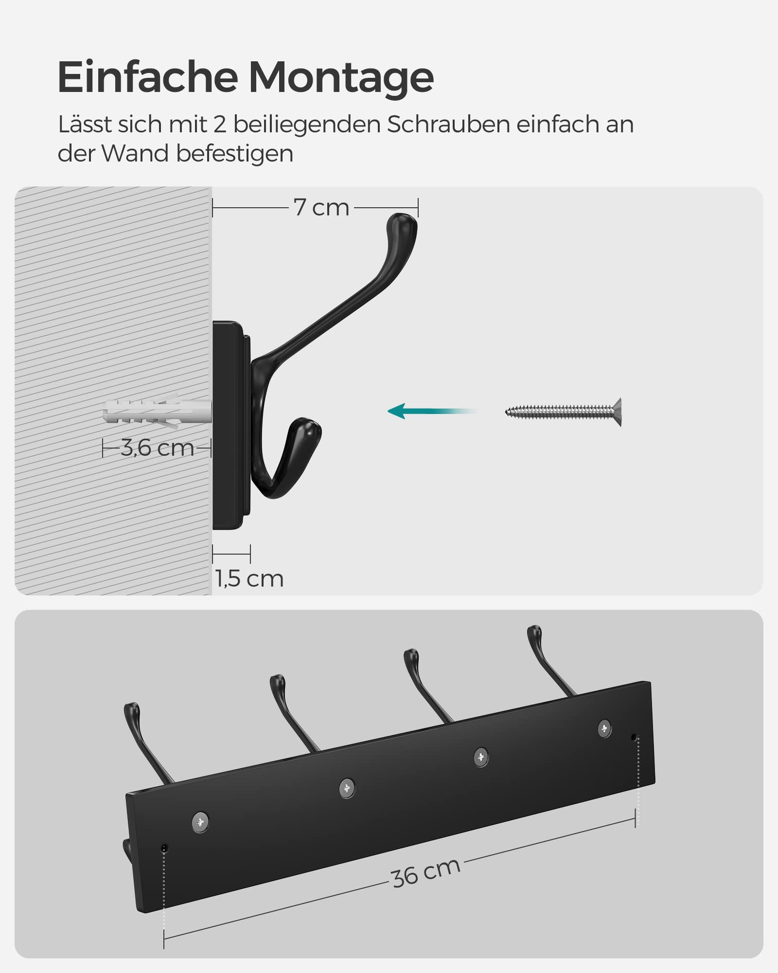 songmics-garderobenleiste-lhr030b01-4-dreifach-haken-schwarz image 3