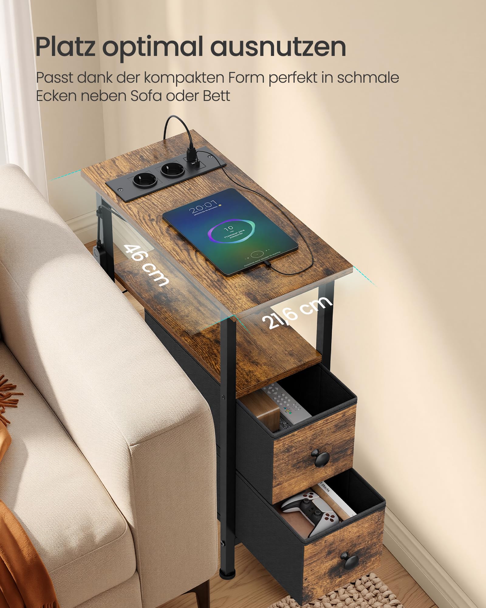 songmics-nachttisch-2er-set-mit-steckdosen-usb-typ-c-21-6x46x60-4cm image 4