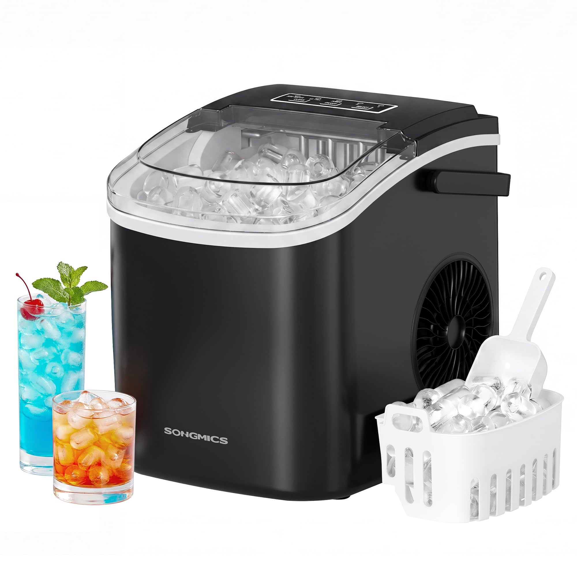 songmics-eisw-rfelmaschine-12-kg-24h-2-gr-en-mit-selbstreinigung-tintenschwarz-x image 1