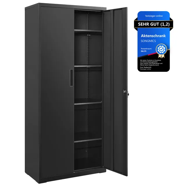 songmics-aktenschrank-metall-omc015b01-80x40x180-cm-mit-schloss image 1
