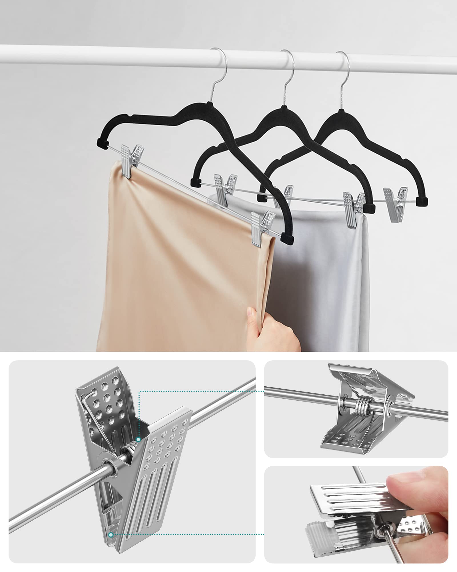 songmics-kleiderb-gel-samt-crf12b-12er-set-42-5-cm-mit-clips-schwarz image 6