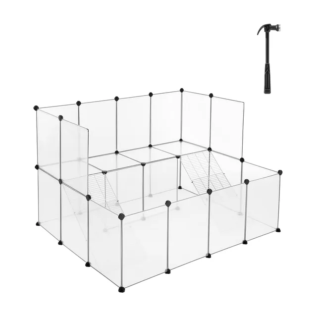 songmics-freigehege-lpc004w01-f-r-kleintiere-laufstall-wei-143-cm image 1
