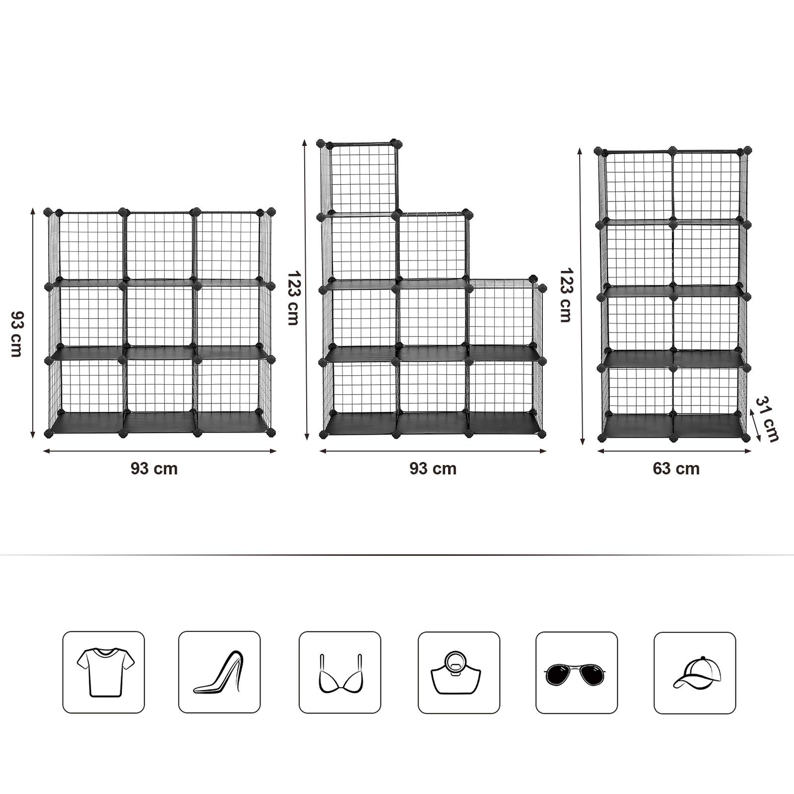 songmics-steckregal-lpi115h-9-f-cher-schwarz-93x31x93-cm image 3