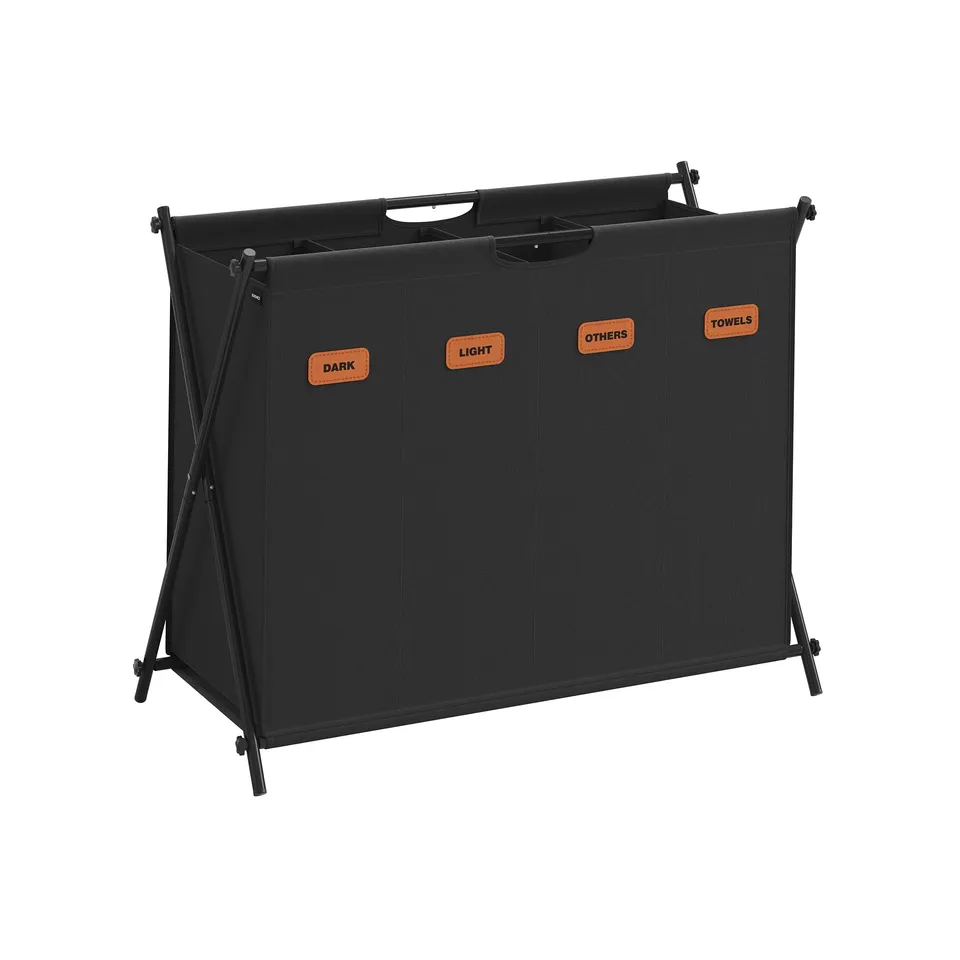 songmics-w-schekorb-155-liter-mit-4-f-chern-x-gestell-lcb140b01-tintenschwarz image 1