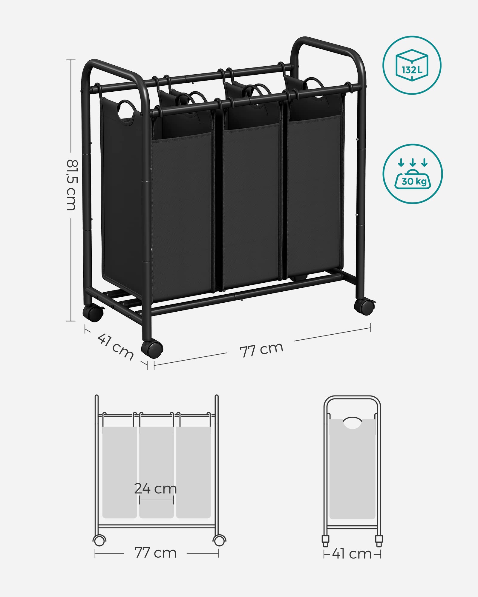 songmics-w-schekorb-lsf003b-w-schesortierer-3-f-cher-132-l-schwarz-mit-rollen image 6