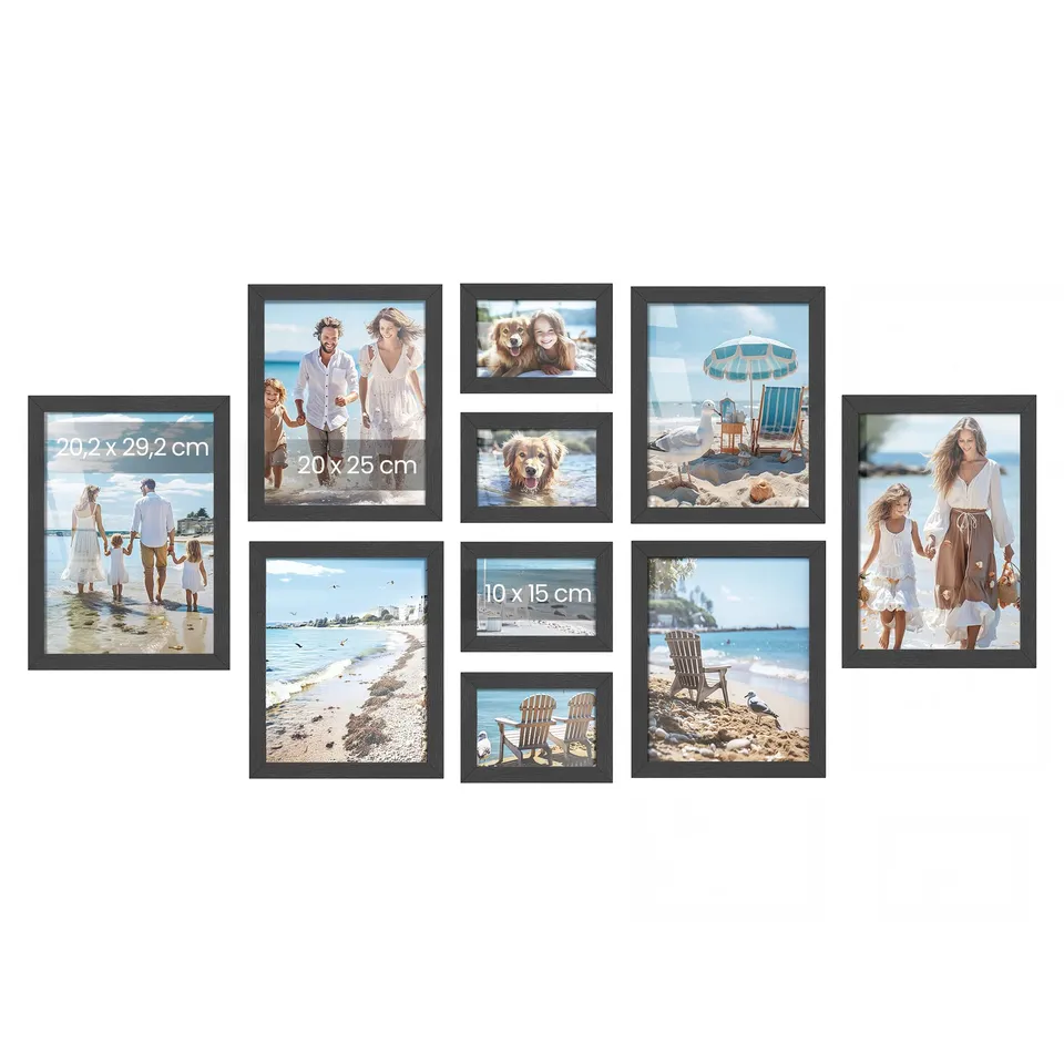 songmics-bilderrahmen-10er-set-rpf311b01-tintenschwarz-a4-20x25-10x15 image 1