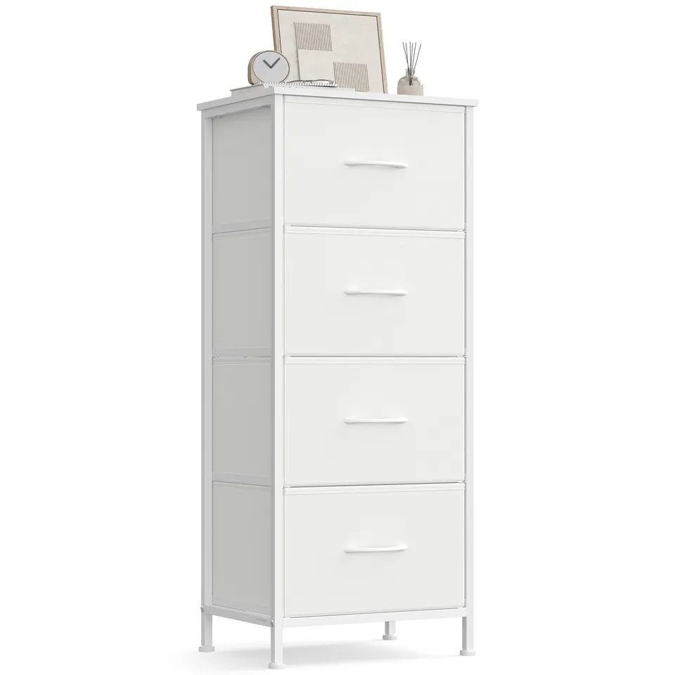 songmics-bellah-lgs314wh01-kommode-4-schubladen-wolkenwei-schneewei image 1