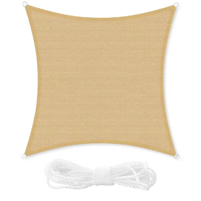 songmics-sonnensegel-3-7x3-7-m-hdpe-sandgelb-gss002y01 image 1