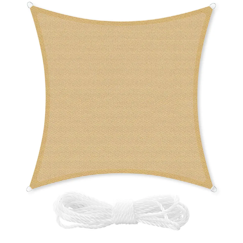 songmics-sonnensegel-3-7x3-7-m-hdpe-sandgelb-gss002y01 image 1
