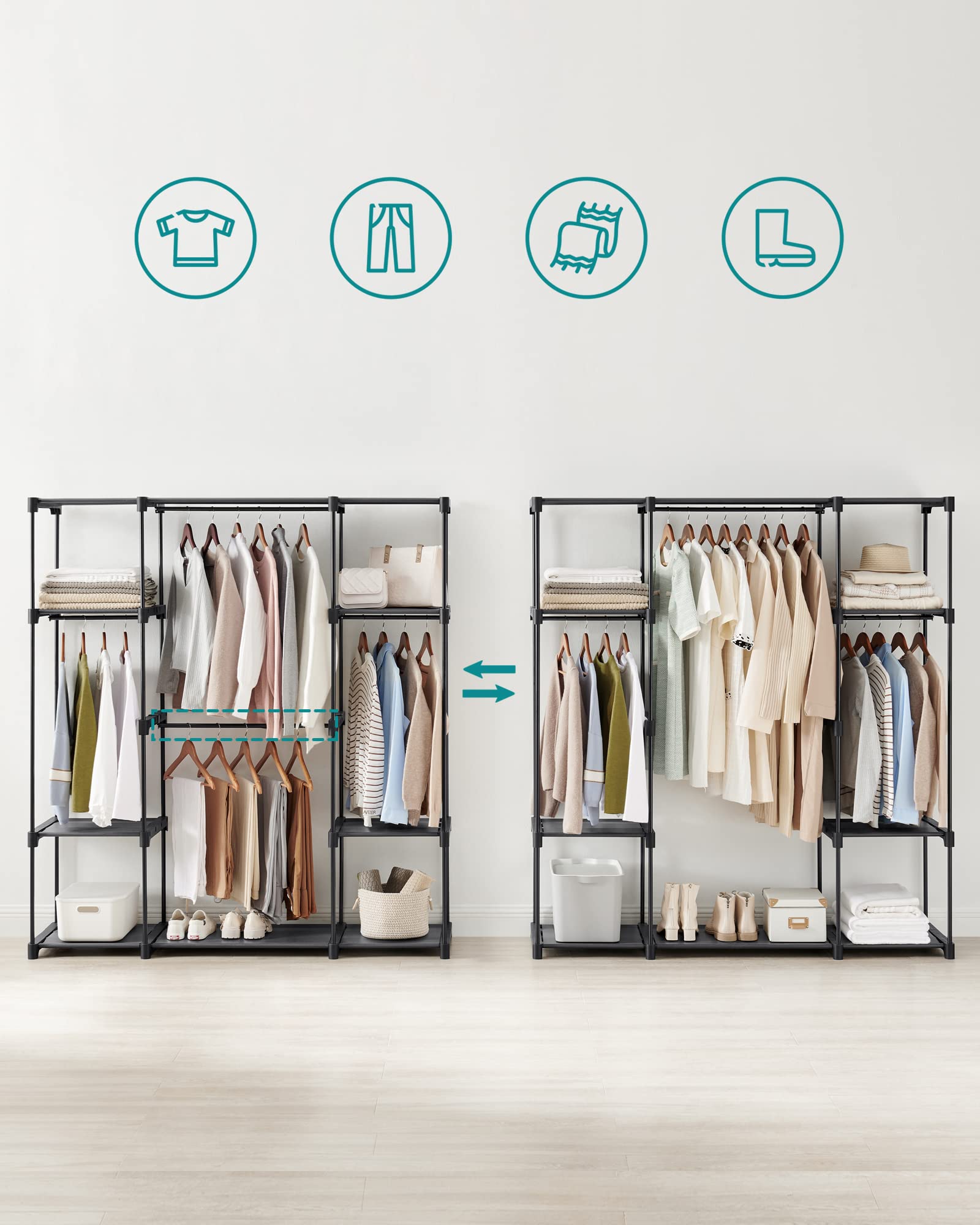 songmics-kleiderschrank-offen-ryg036b02-151-x-43-x-166-cm-schwarz image 3