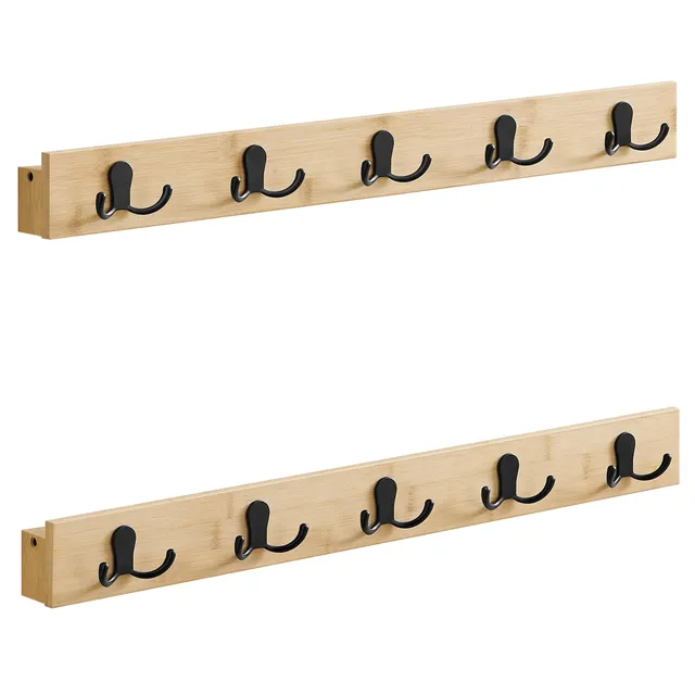 songmics-wandgarderobe-2er-set-lcr052n01-naturbeige-bambus-10-haken image 1