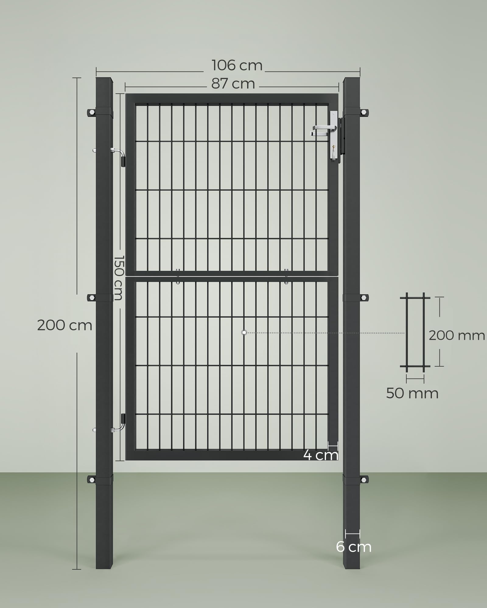 songmics-gartentor-ggd200gy-zauntor-verzinkter-stahl-106-x-150-cm-grau-abschlie- image 8