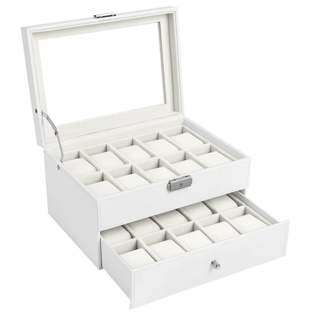 songmics-uhrenbox-jwb201-f-r-20-uhren-uhrenk-stchen-wei image 1