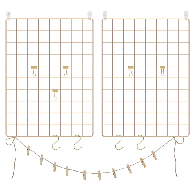 songmics-bilderst-nder-lpp01gd-gold-2er-set-metallgitter-wanddekoration image 1