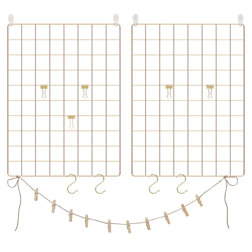 songmics-bilderst-nder-lpp01gd-gold-2er-set-metallgitter-wanddekoration image 1