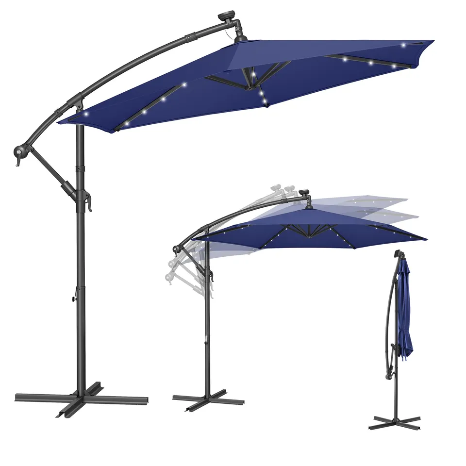 songmics-sonnenschirm-300-cm-mit-led-solar-beleuchtung-upf-50 image 1
