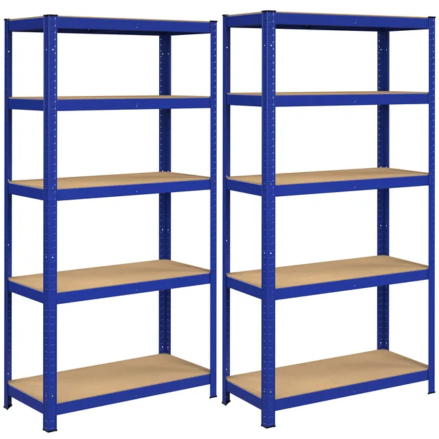 songmics-schwerlastregal-2er-set-40-x-90-x-180-cm-metall-875-kg-blau image 1