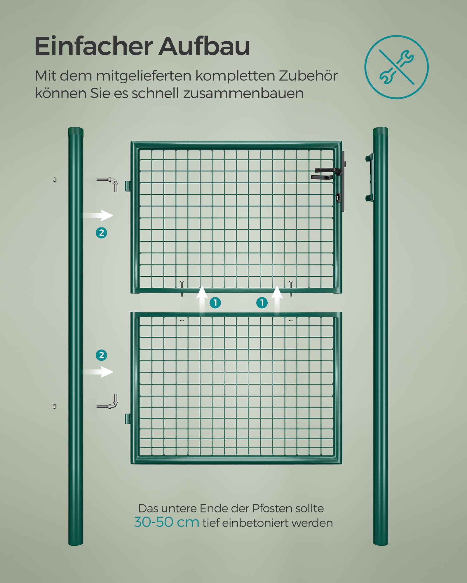 songmics-gartentor-ggd175g-gartent-r-verzinkter-stahl-gr-n-t-r-87-x-125-cm image 7