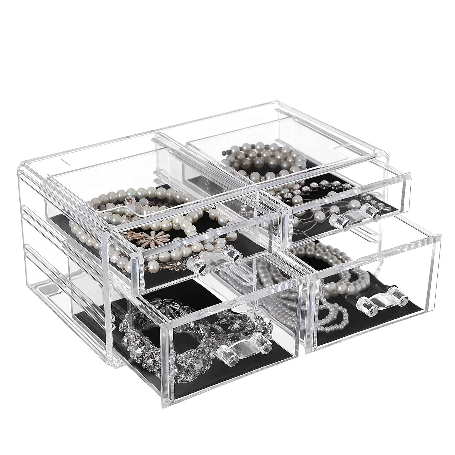 songmics-jka005tp-kosmetik-organizer-acryl-mit-4-schubladen-transparent image 7