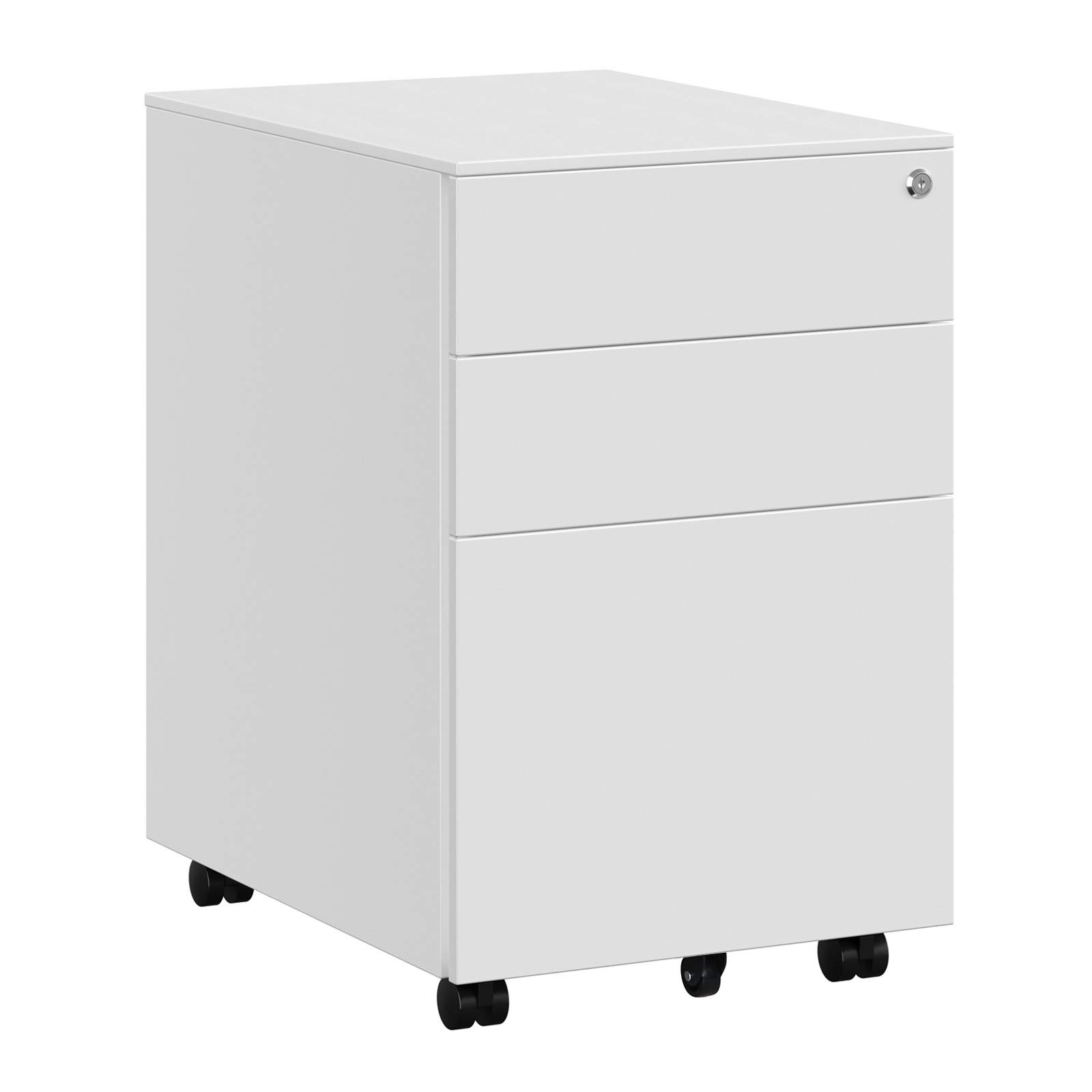 songmics-rollcontainer-ofc60wt-wei-3-schubladen-abschlie-bar-52x39x60-cm image 1