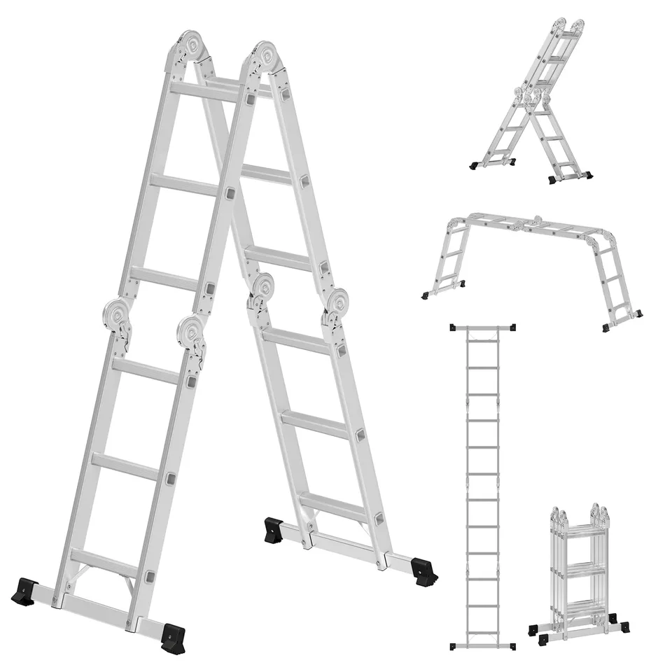 songmics-mehrzweckleiter-glt36m-aluleiter-4x3-stufen-silbern image 1