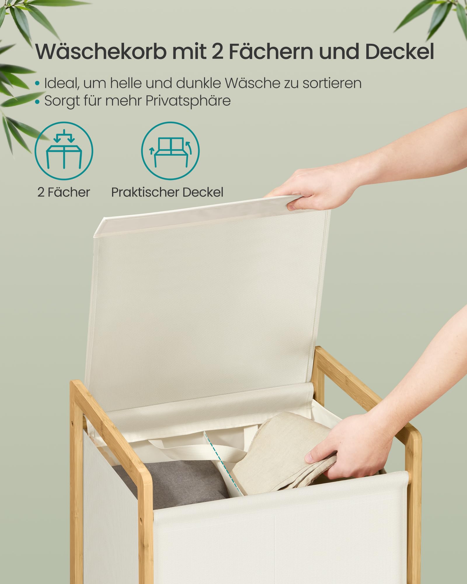 songmics-w-schekorb-100-l-2-f-cher-mit-bambusrahmen-und-deckel image 3