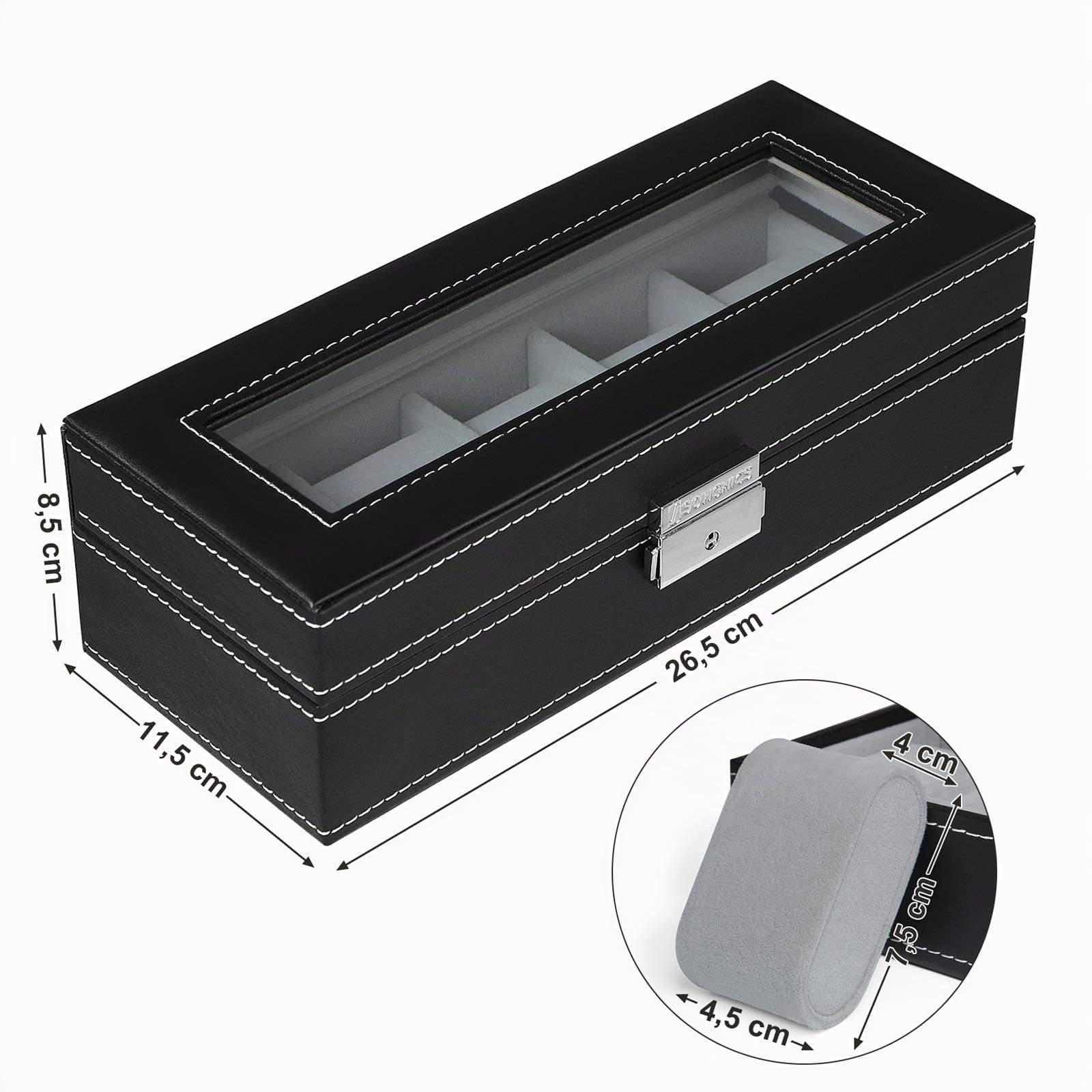 songmics-uhrenbox-jwb05b-uhrenkasten-mit-5-f-chern-und-glasdeckel image 7