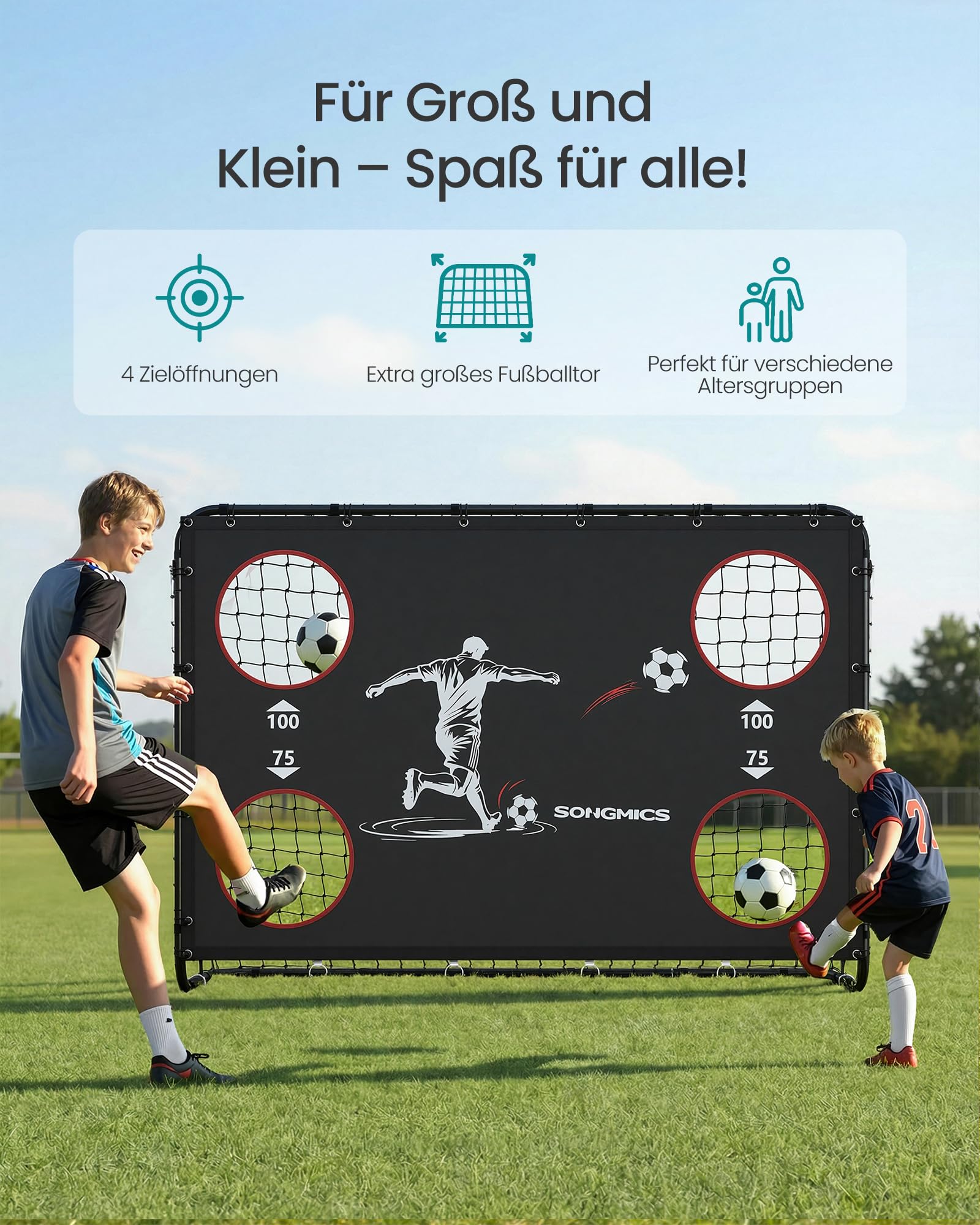 songmics-fu-balltor-76x215x150cm-mit-torwand-stahl-pe-netz-outdoor image 3