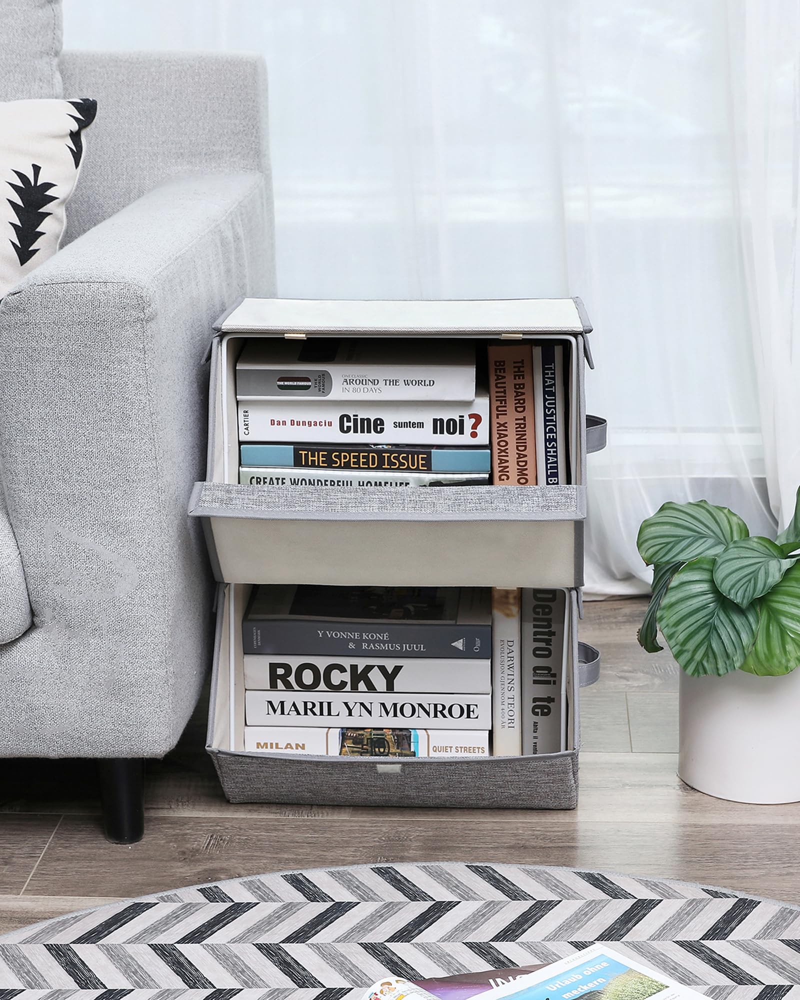 songmics-aufbewahrungsbox-2er-set-rlb02gy-faltbar-38-x-25-cm-mit-magnetdeckel image 2