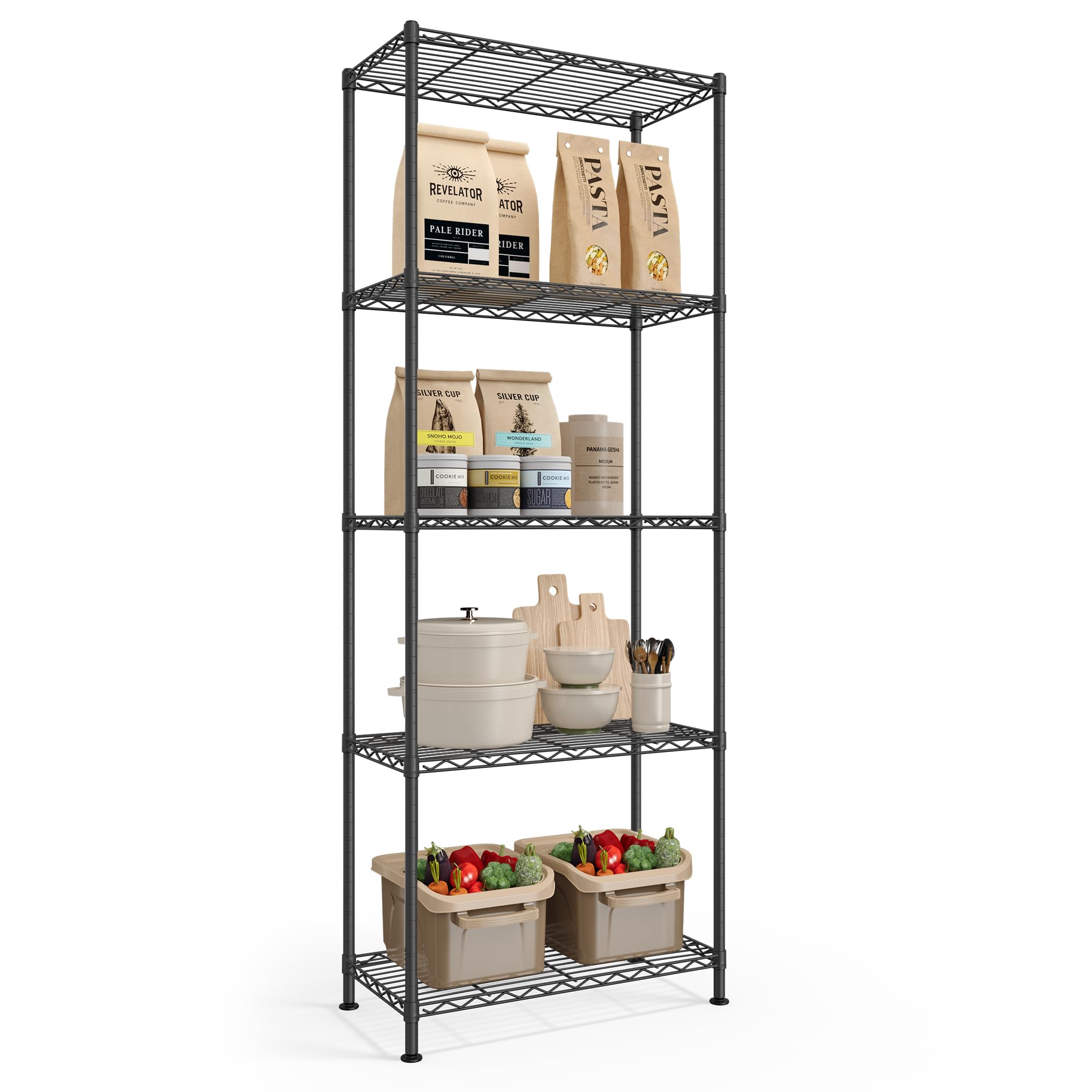 songmics-metallregal-5-ebenen-30-x-60-x-161-cm-tintenschwarz image 1