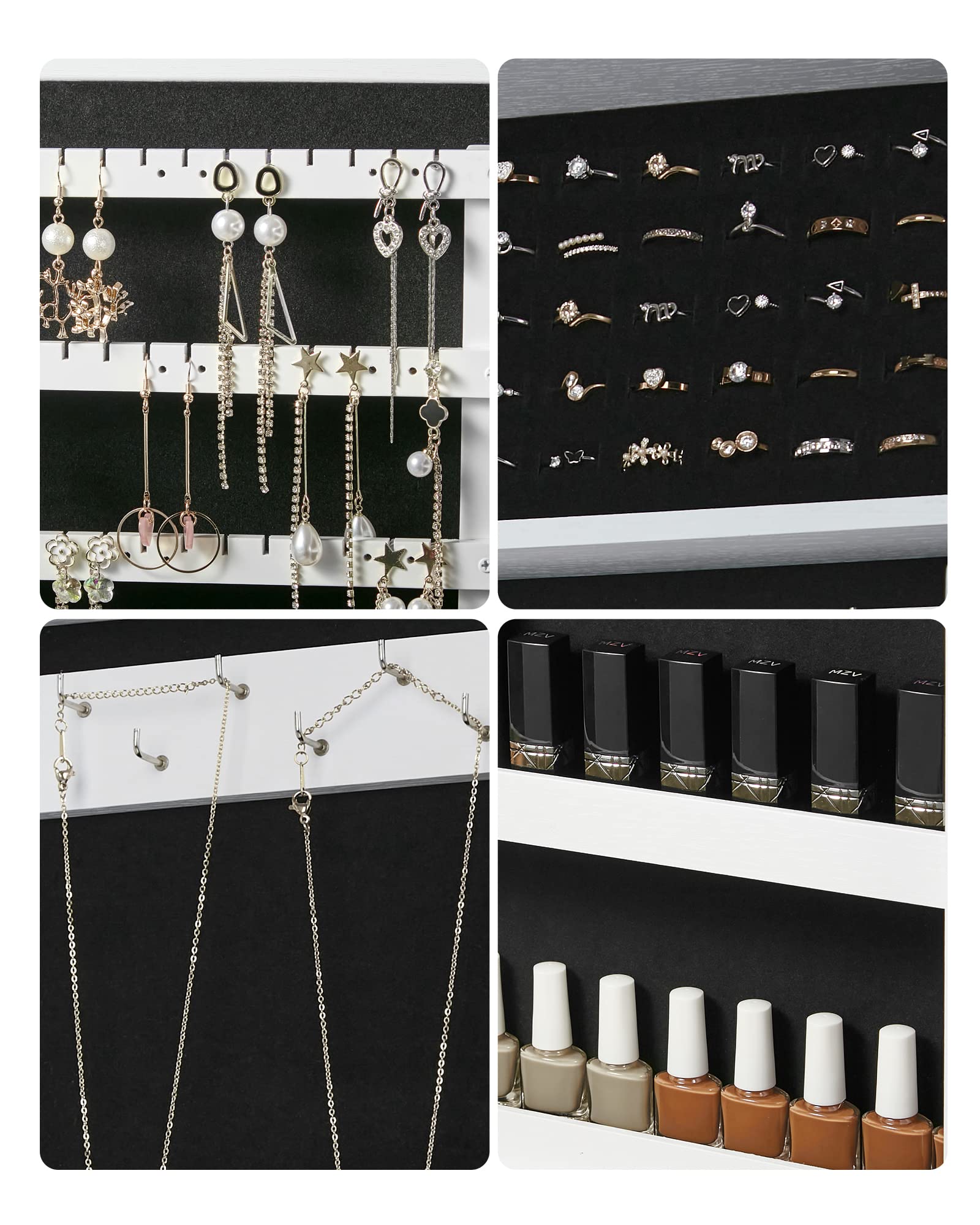 songmics-schmuckschrank-jbc51w-spiegelschrank-wei-schwarz image 7