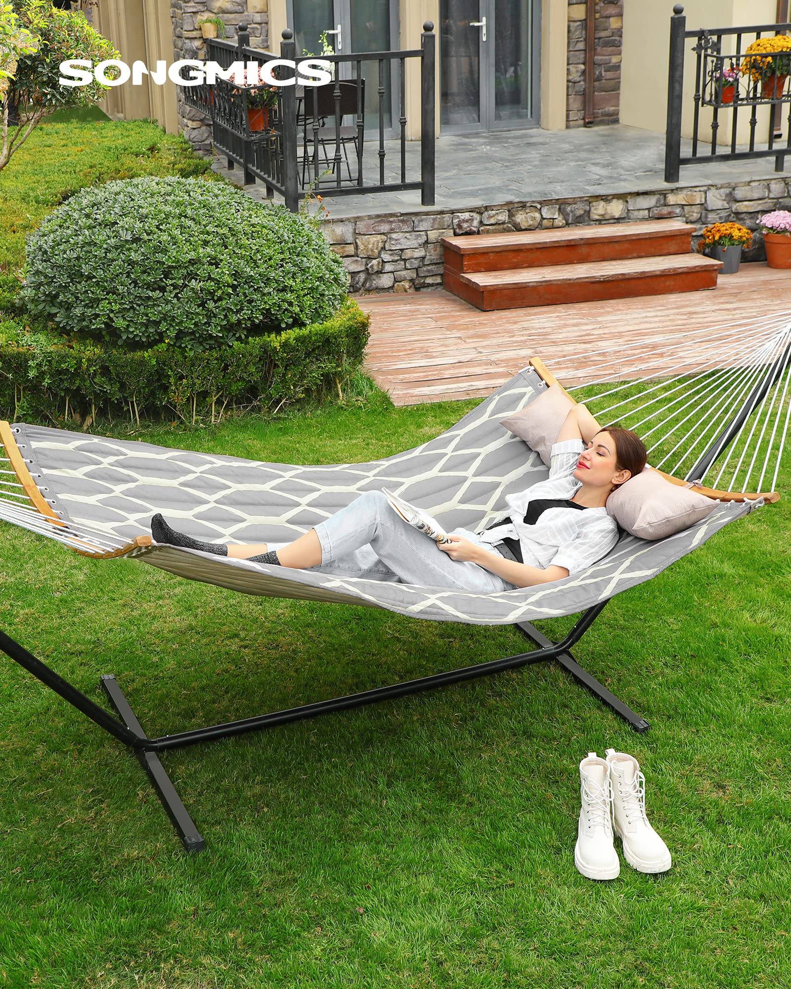 songmics-h-ngematte-gepolstert-200-x-140-cm-bis-225-kg-grau-beige-gdc034g02 image 3