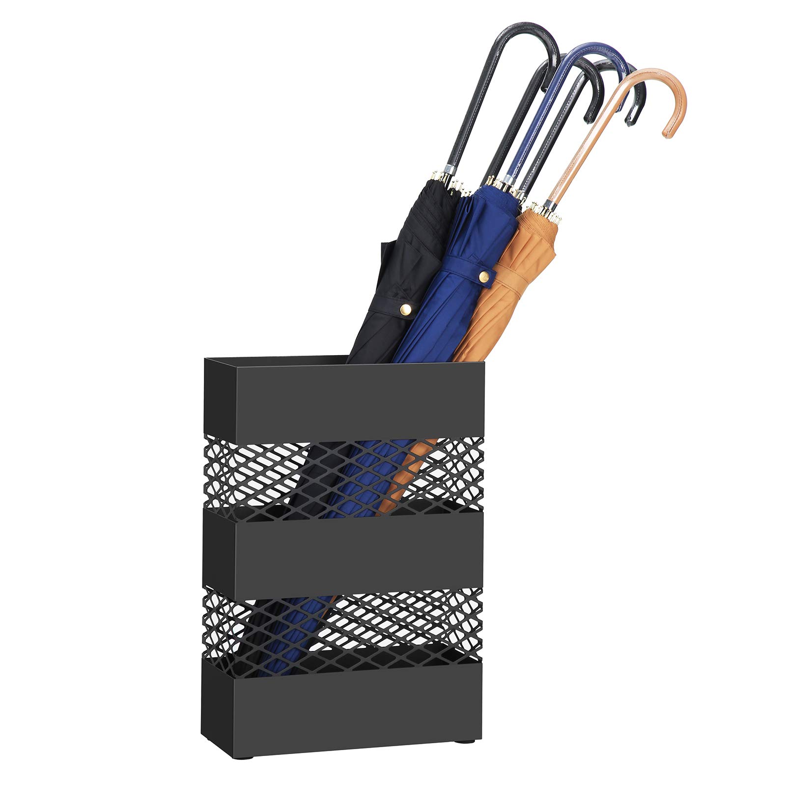 songmics-regenschirmst-nder-luc02bk-metall-schwarz-28-x-12-x-41-cm-mit-abtropfsc image 2