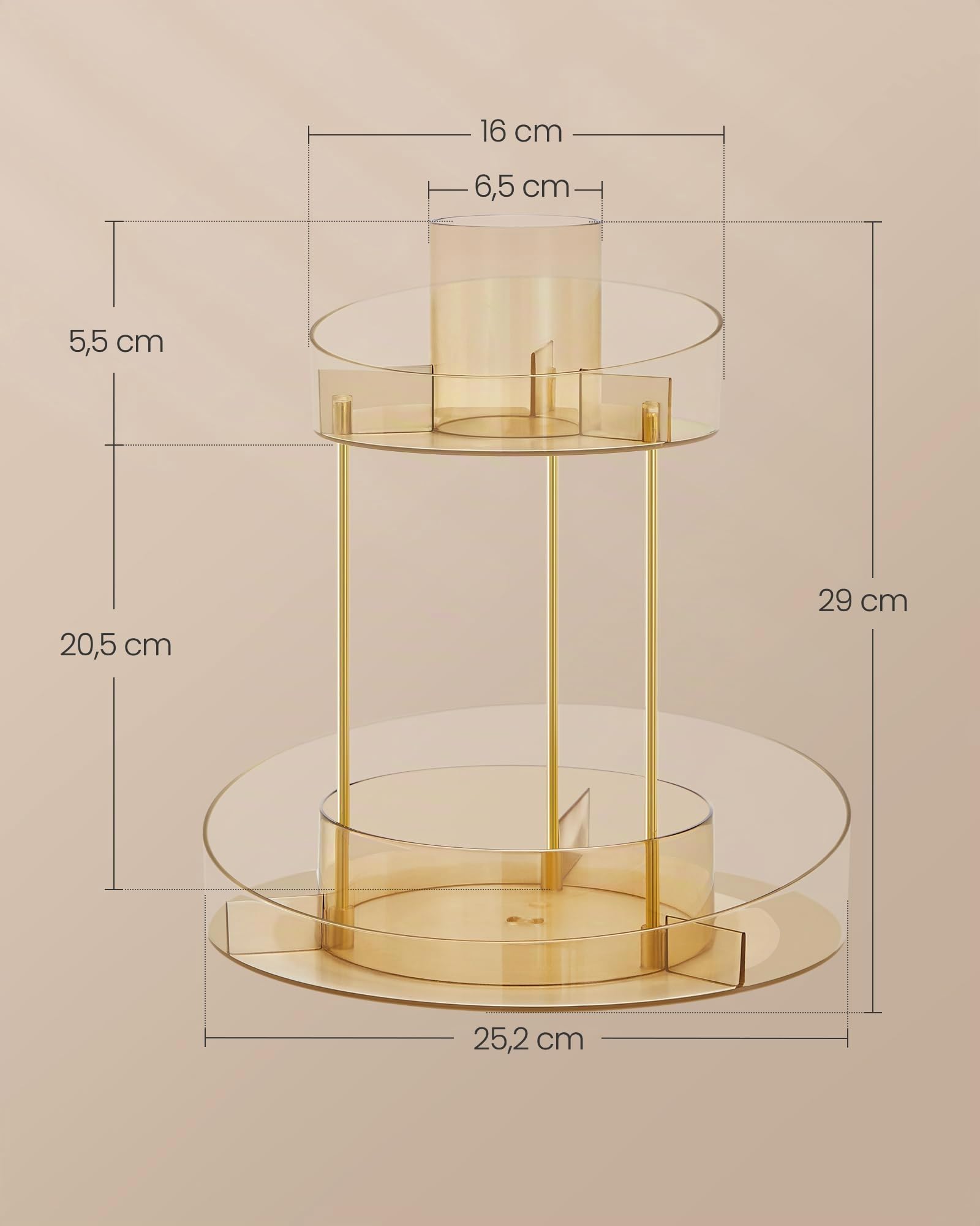 songmics-make-up-organizer-drehbar-jka027a01-champagnergold-2-ebenen image 5