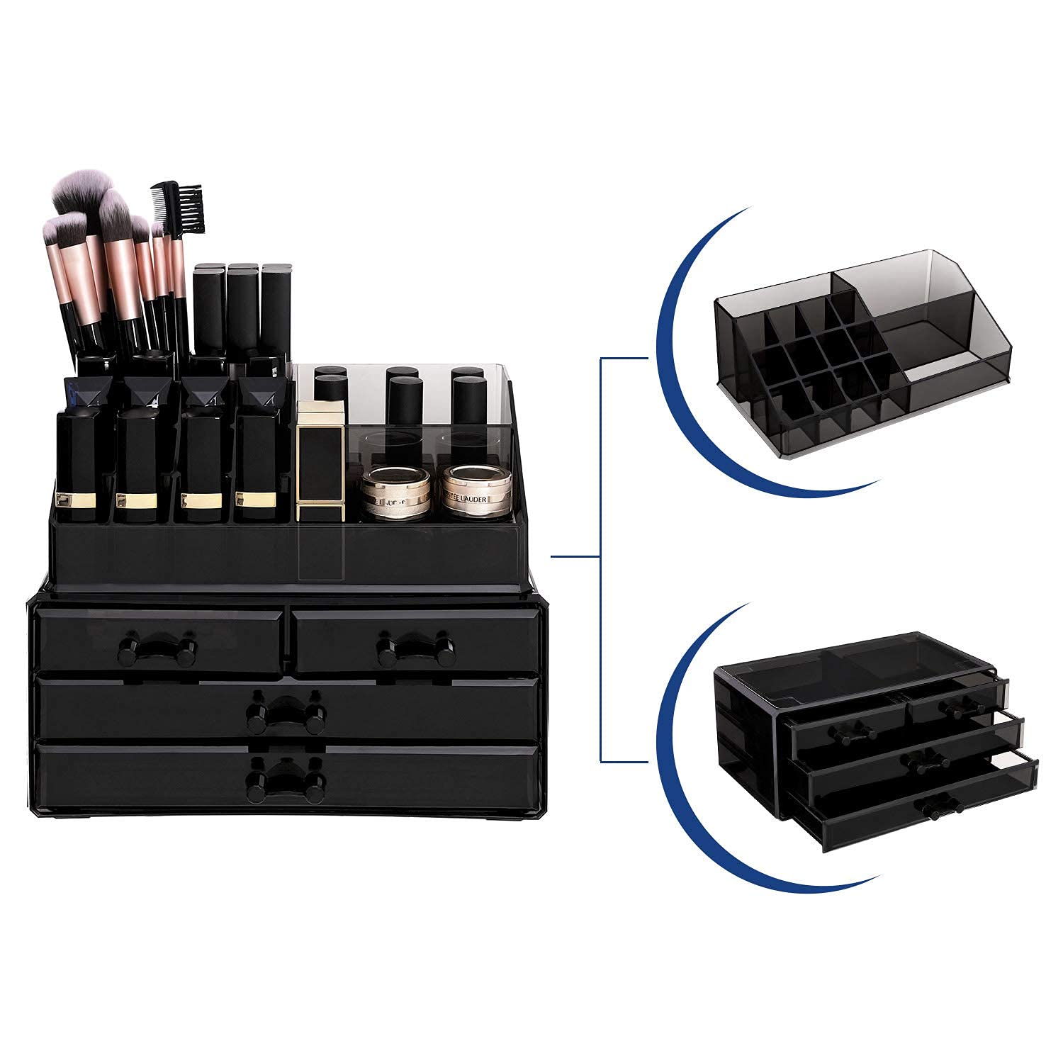songmics-kosmetik-organizer-jka007bk-acryl-schwarz-medium image 4