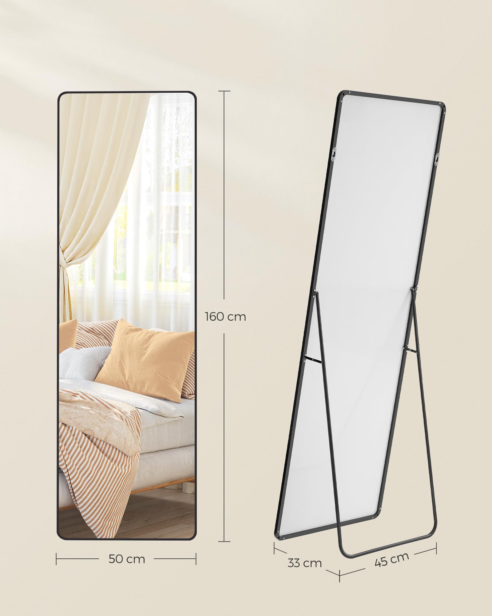 songmics-ganzk-rperspiegel-160-x-50-cm-aluminiumrahmen-tintenschwarz-lfm030b01 image 5