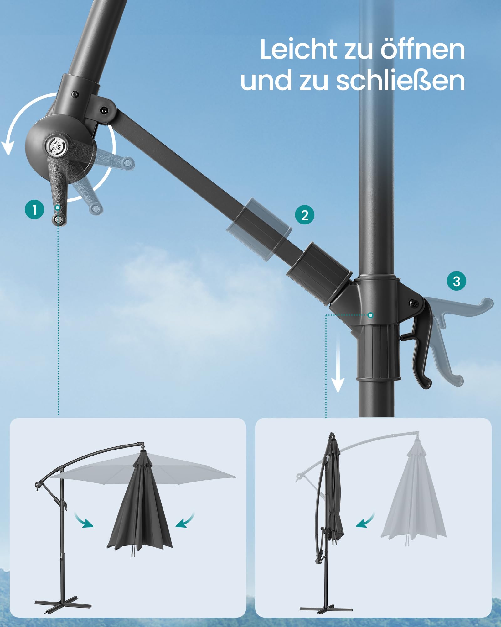songmics-ampelschirm-300-cm-mit-st-nder-upf-50-grau-gpu116g01v1 image 6