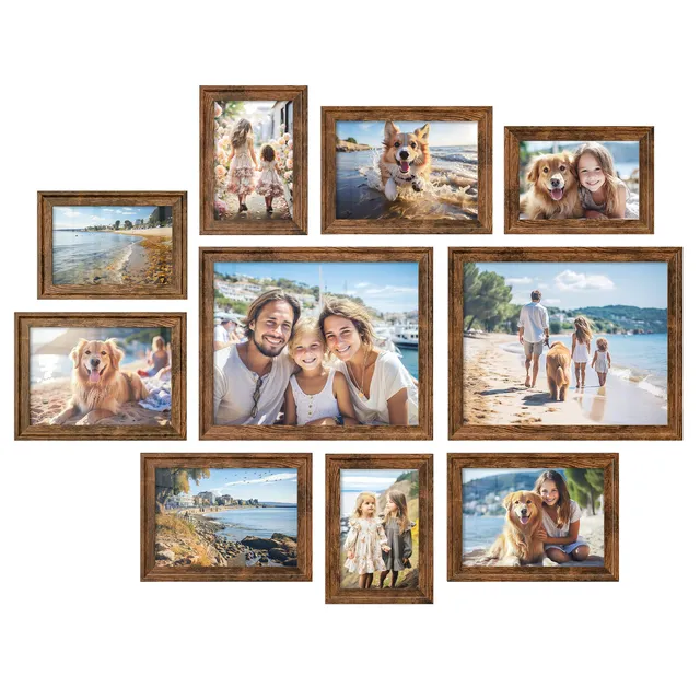 songmics-rpf049x01-bilderrahmen-10er-set-20x25-13x18-10x15-cm-braun image 1