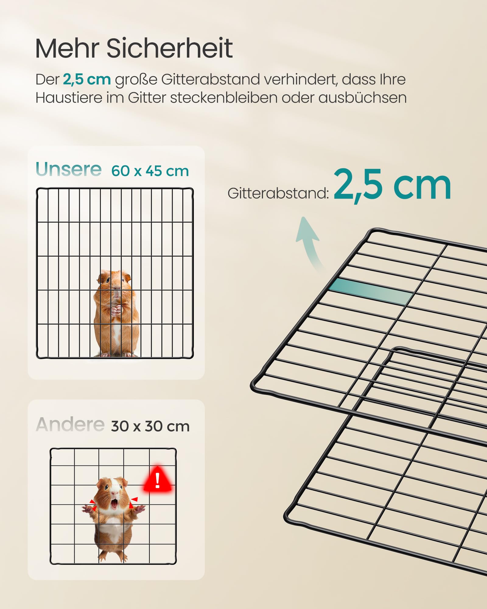 songmics-kleintiergehege-lpi07h-freilaufgehege-f-r-meerschweinchen-123-x-63-x-46 image 4