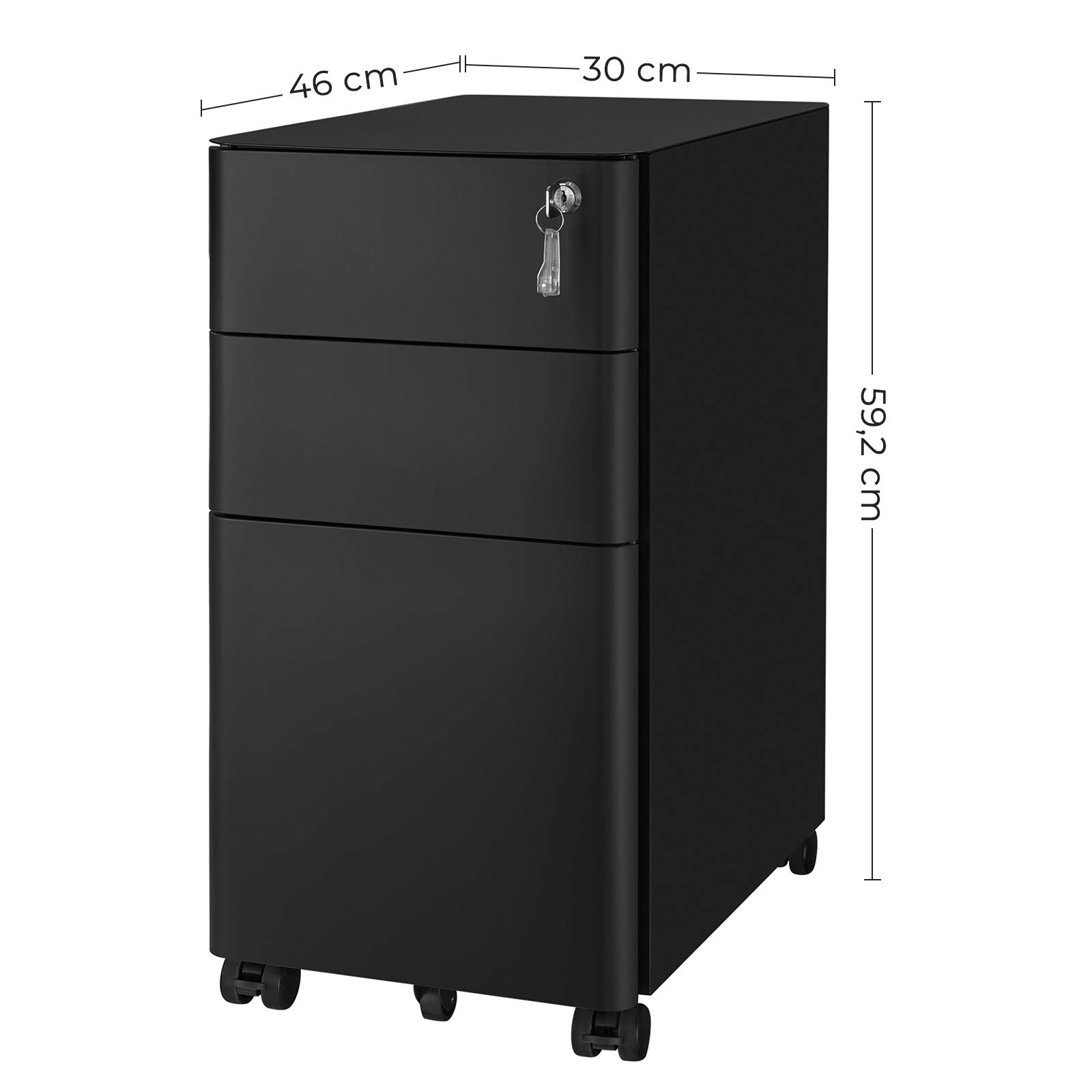 songmics-berend-ofc030b01-rollcontainer-mit-3-schubladen-abschlie-bar-schwarz image 3