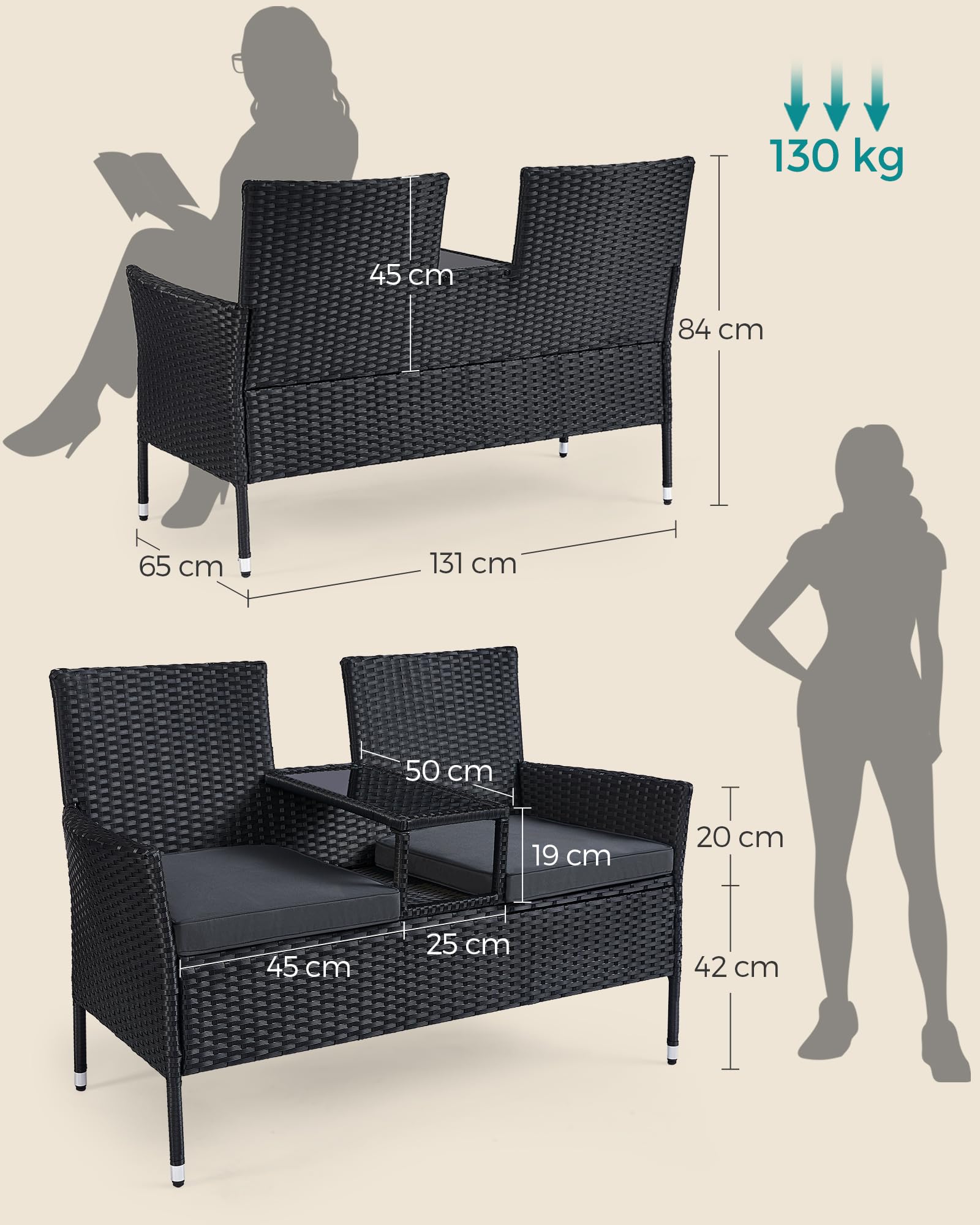 songmics-gartenbank-ggf022b01-2-in-1-balkonsofa-mit-tisch-aus-pe-polyrattan-schw image 2