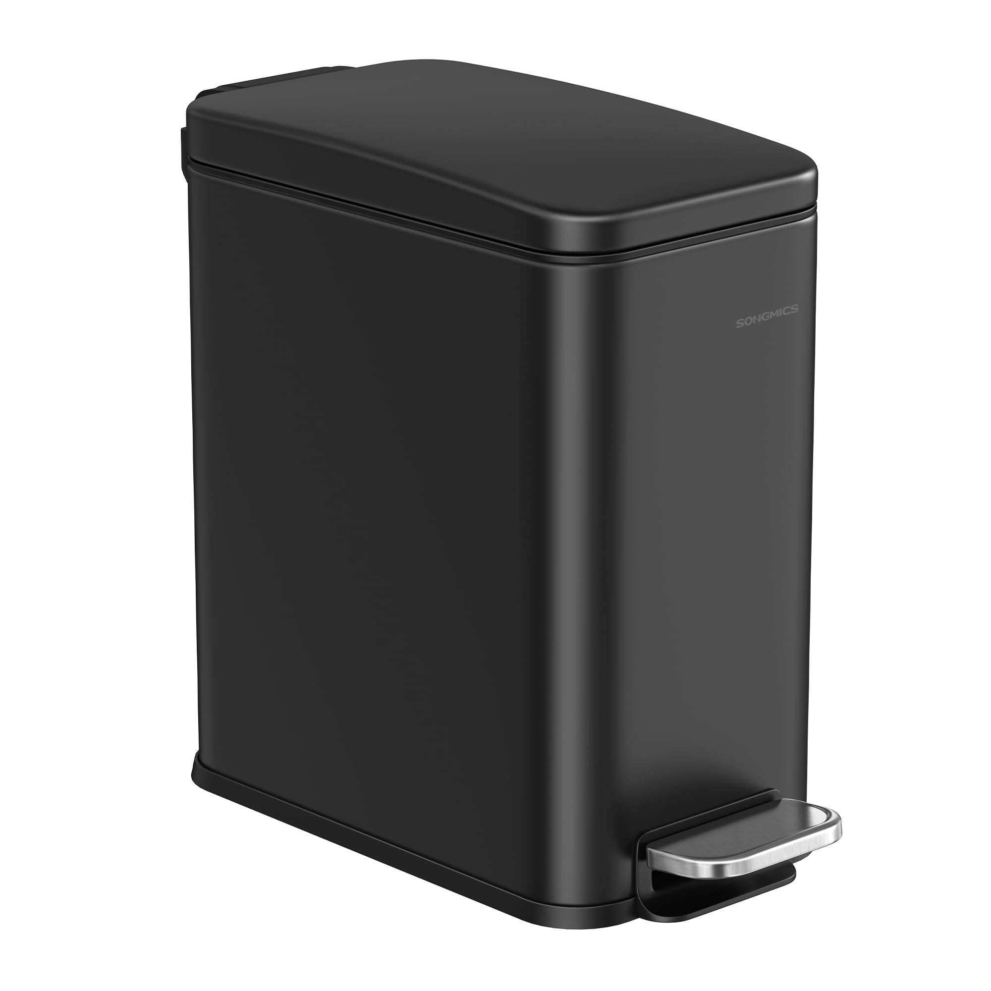 songmics-kosmetikeimer-10-liter-mit-deckel-edelstahl-tretm-lleimer image 1
