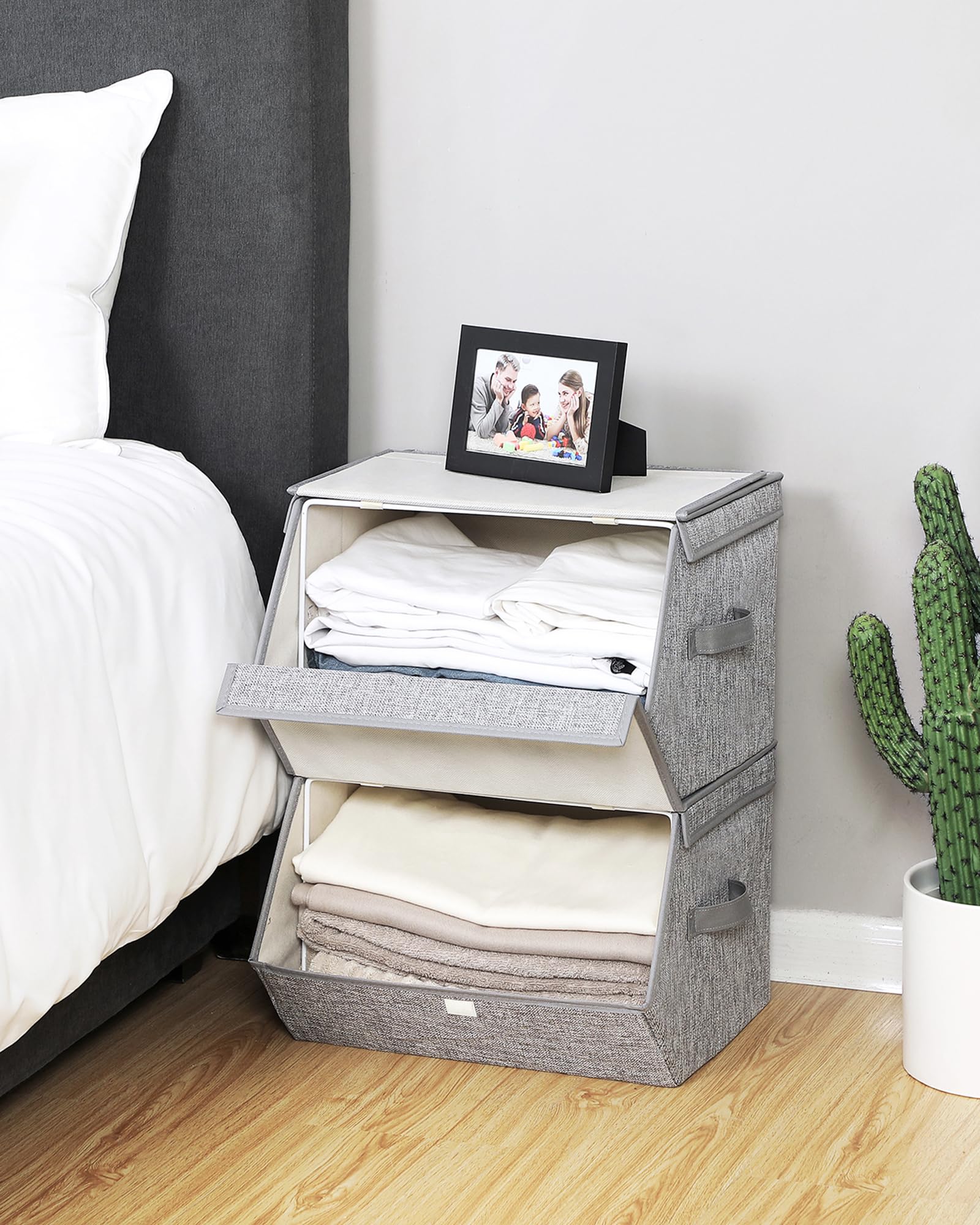songmics-aufbewahrungsbox-2er-set-rlb02gy-faltbar-38-x-25-cm-mit-magnetdeckel image 4
