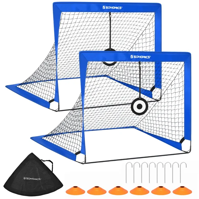 songmics-fu-balltor-kinder-2er-set-tragbar-faltbar image 1